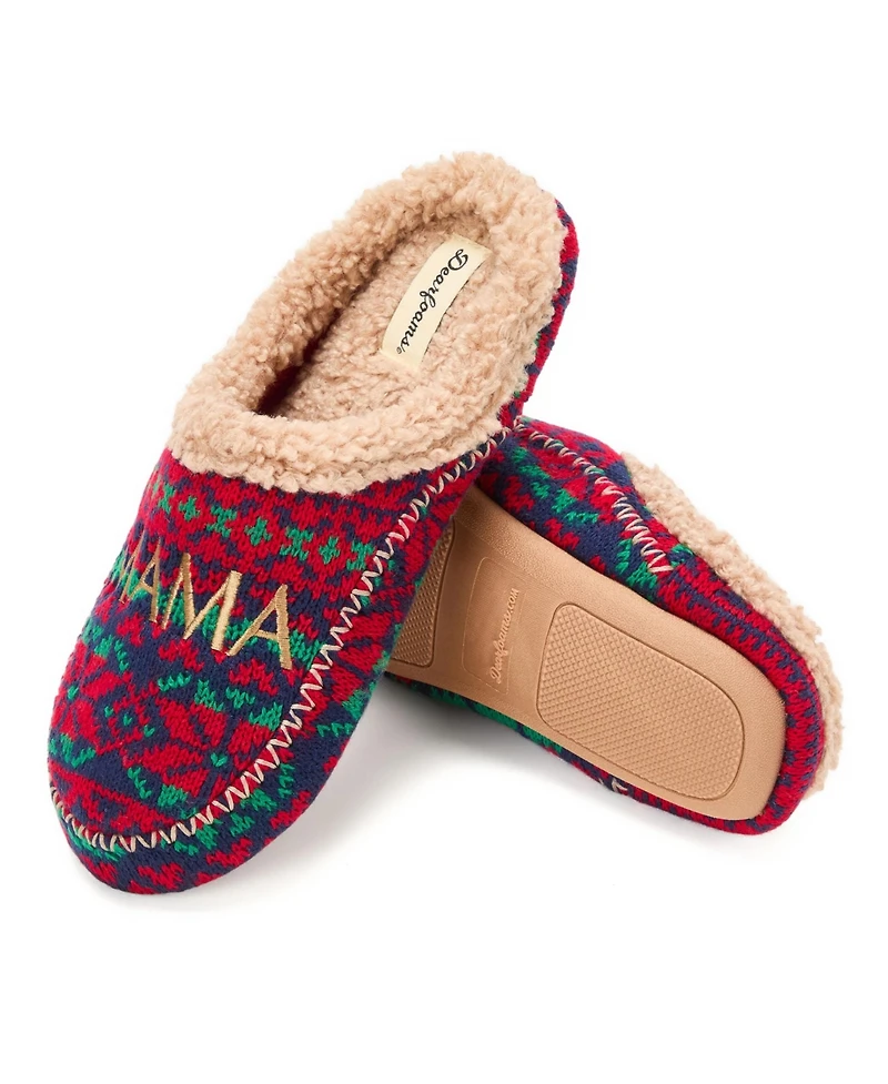 Dearfoams Women's Mama Bear Clog Slipper