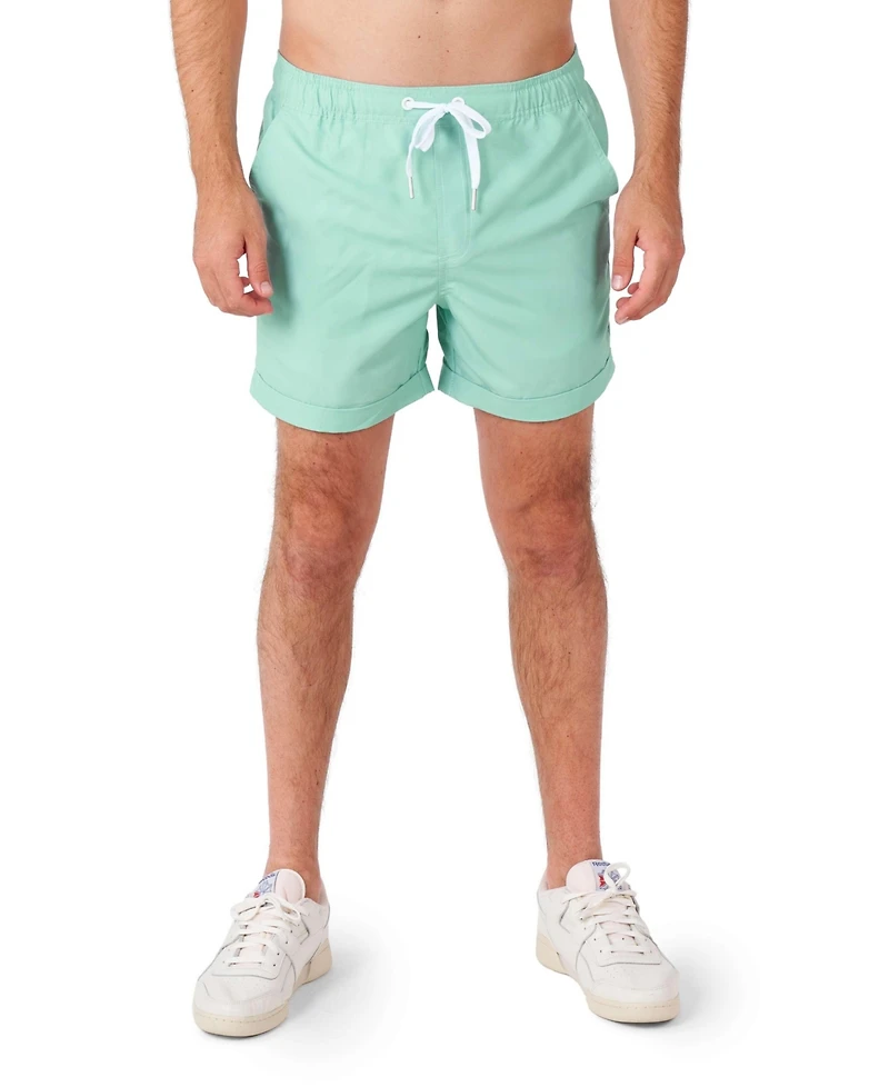 OppoSuits Men's Summer set - 2 Piece Beach Wear Mint Green Blue Matching Shirt and Shorts