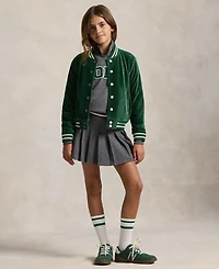 Polo Ralph Lauren Girls 7-16 Striped Ribbed Bomber Jacket
