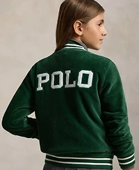 Polo Ralph Lauren Girls 7-16 Striped Ribbed Bomber Jacket
