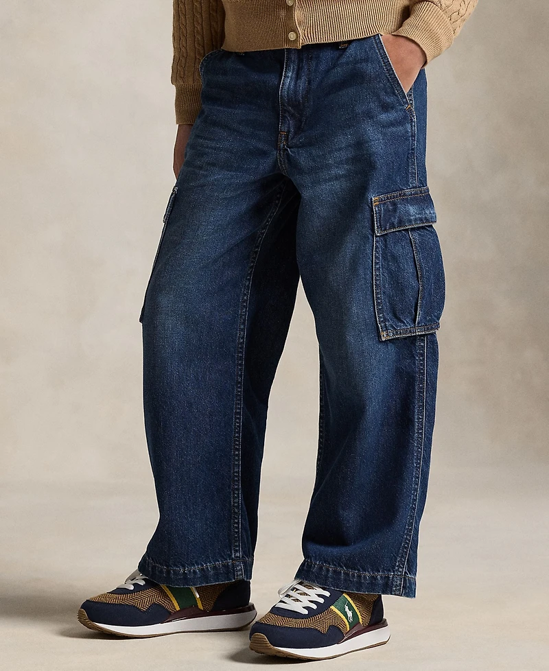 Polo Ralph Lauren Girls 7-16 Wide Leg Cargo Jeans
