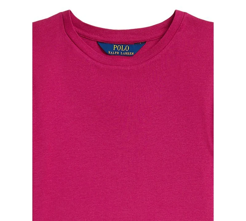 Polo Ralph Lauren Girls 7-16 Long Sleeves Ruffled Ribbed Dress