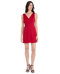 Donna Morgan Women's V-Neck Flare Mini Dress