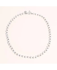 Chunky Pearl Silver Jean Necklace - Medium