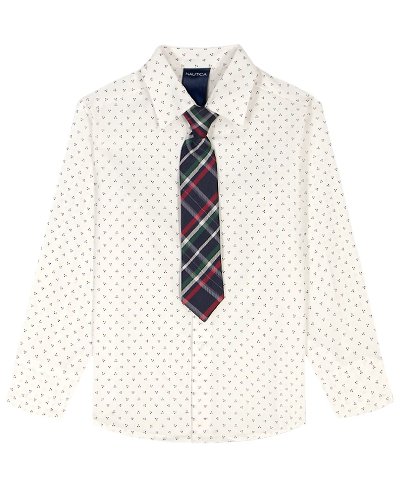 Nautica Boys 2T-7 4-Piece Shirt, Tie, Vest and Pants Set