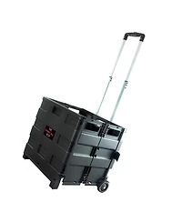 Elama Home Heavy Duty Carry All Easy Folding Cart with Lid