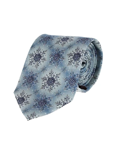 Trafalgar Men's Clarence The Classy Snowflake Silk Holiday Necktie