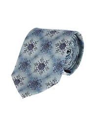 Trafalgar Men's Clarence The Classy Snowflake Silk Holiday Necktie