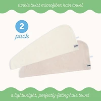 Turbie Twist Microfiber Turbie Twist 2 Pack (Antique White, Moonbeam)