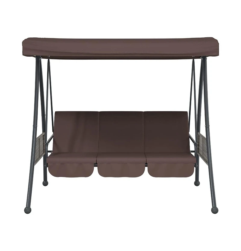 vidaXL Garden Swing Bench Coffee Brown