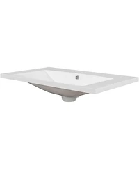 Casainc 30" Single Bathroom Vanity Top with Basin, 3-Faucet Holes, Ceramic Construction