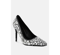 London Rag Womens Iceout Diamante & Rhinestone Embellishments Pumps