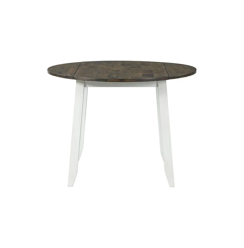 Intercon Table, 42"" Drop Leaf in Gray & White