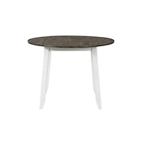 Intercon Table, 42"" Drop Leaf in Gray & White
