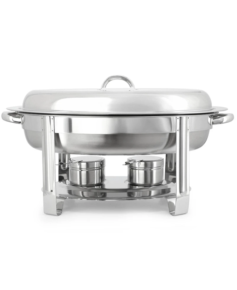 MegaChef 5.8 Quart Stainless Steel Oval Professional Chafing Dish/Food Warmer/Buffet Server Serving Dish