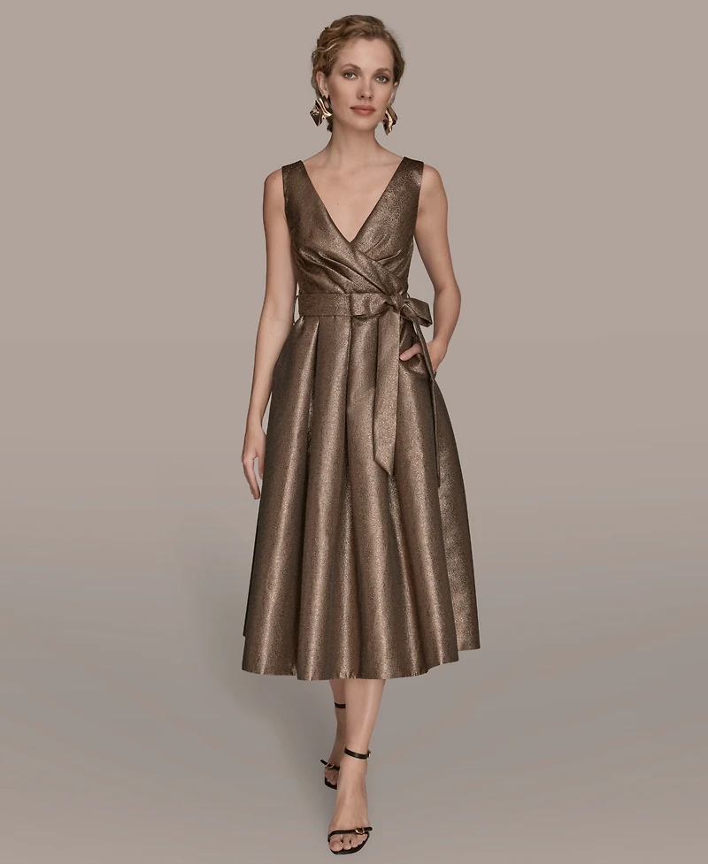 Donna Karan New York Women's V-Neck Sleeveless Dress