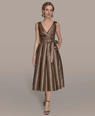 Donna Karan New York Women's V-Neck Sleeveless Dress