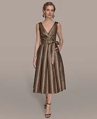 Donna Karan New York Women's V-Neck Sleeveless Dress