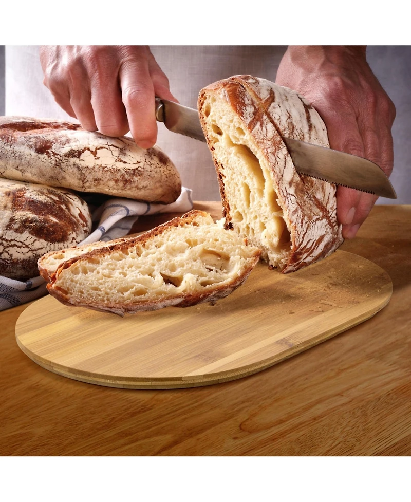 MegaChef Kitchen Food Storage and Organization 5 Piece Canister Set in Grey with Bamboo Lids