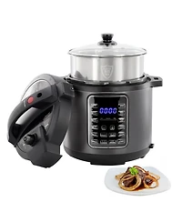 MegaChef 6 Quart 11-in-1 Electric Pressure Cooker, Multi-Cooker with Stainless Steel Crock