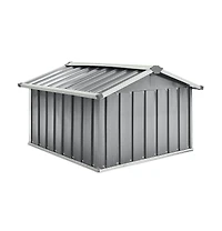 vidaXL Garden Shed Grey Galvanized steel Standard Durable Garden Shed