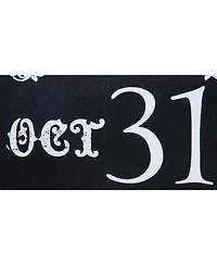 Gothic Script "Oct 31" Halloween Small Petite Accent Pillow 8" x 12"