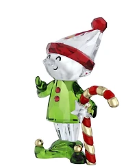 Swarovski Holiday Cheers Dulcis Elf and Candy Cane Figurine