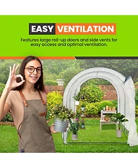 JumpKing TrueShelter 6' X 8' Green House - Indoor or Outdoor Green House for Plants & Flowers - Portable Large Cover for Garden Lovers or Beginners