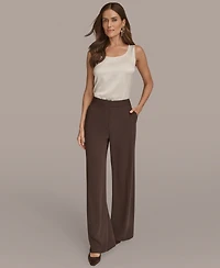 Donna Karan New York Women's Pinstripe Wide Leg Pants