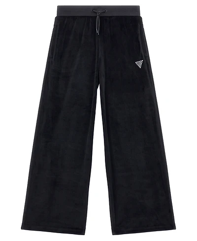 Guess Girls 8-16 Velour Rhinestone-Embellished Triangle Logo Pants