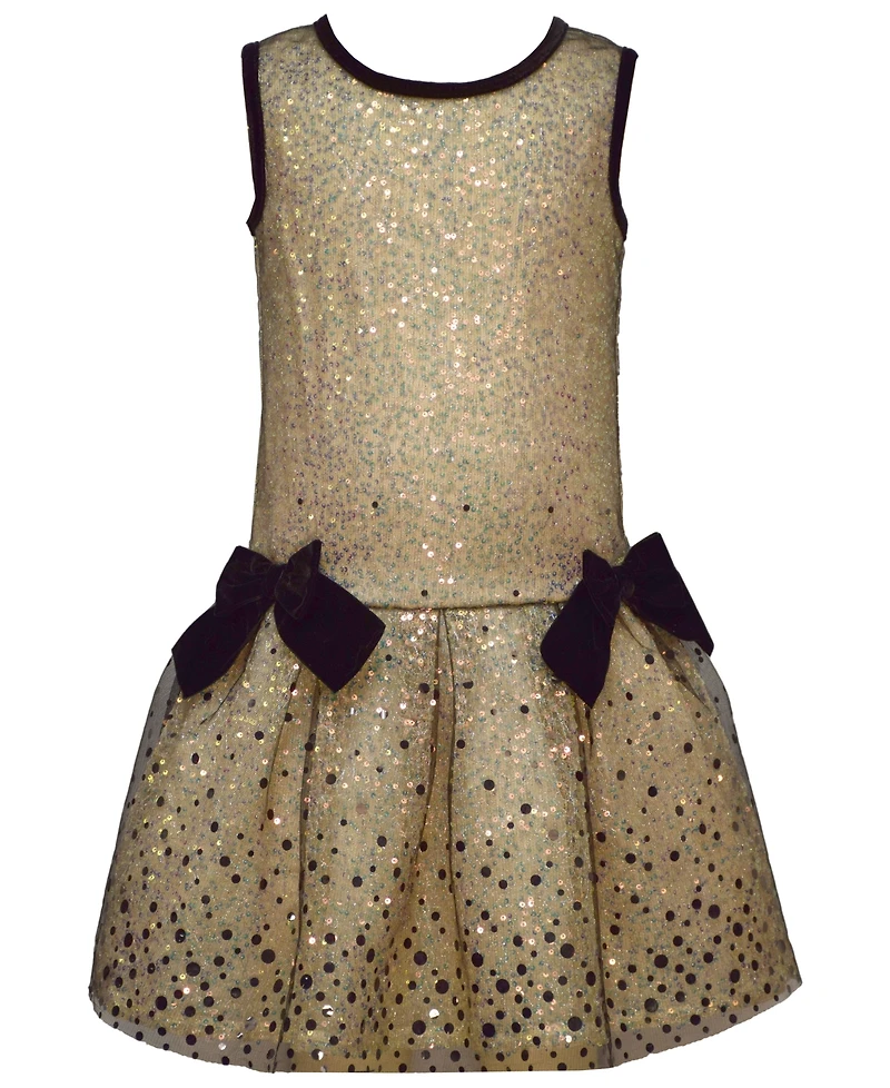 Bonnie Jean Girls 7-16 2-Piece Sequin Dot Dress and Cardigan Set