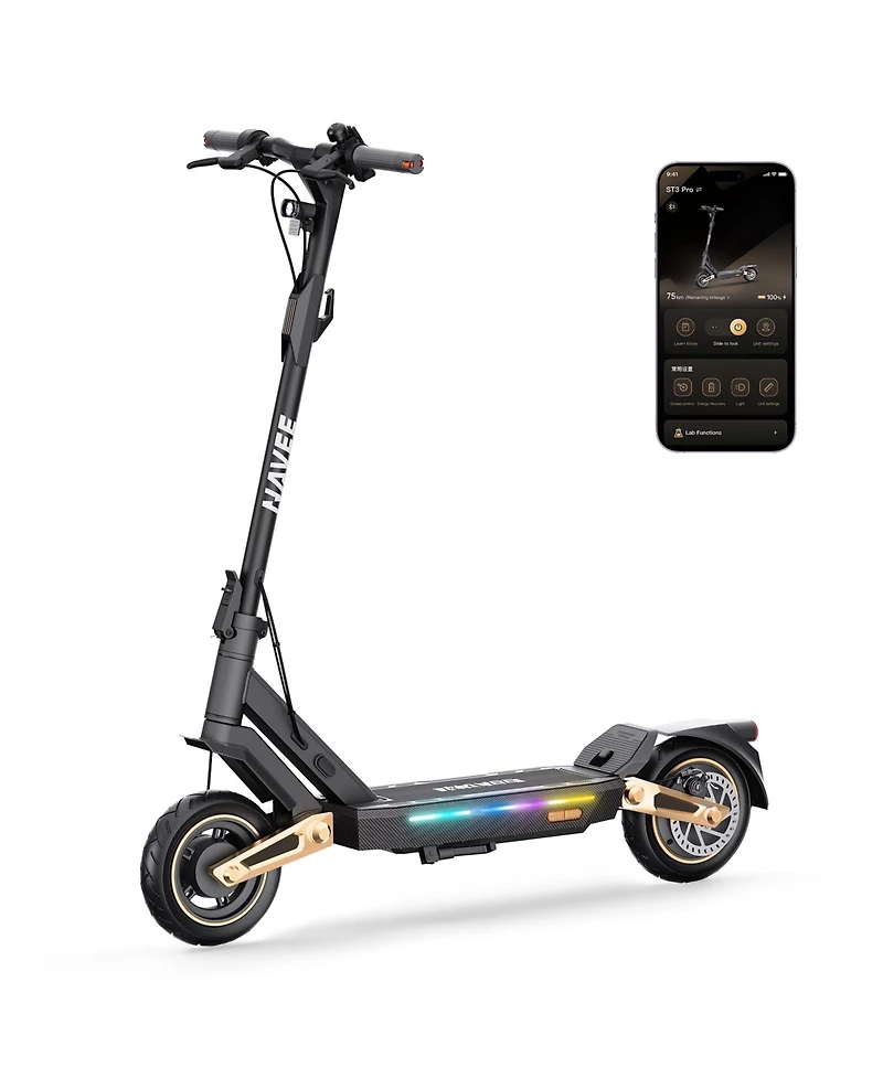 Navee ST3 Pro Electric Scooter w/46.6 miles Max Operating Range & 24.9 mph Max Speed