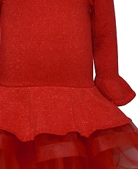 Bonnie Jean Girls 2T-6X Sparkle Sweater Tutu Dress