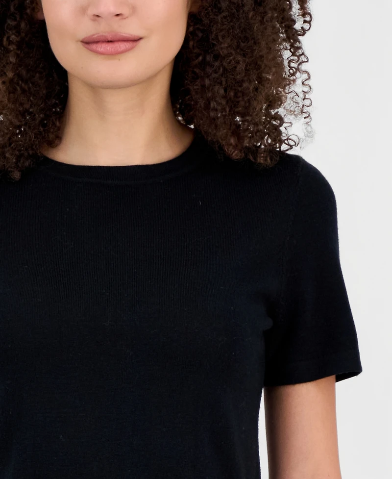 Anne Klein Women's Short-Sleeve Wool Sweater