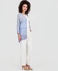 Anne Klein Women's Zigzag Knit Open-Front Cardigan
