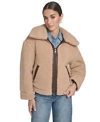 Levi's Women's Regular Reversible Sherpa to Faux Leather Aviator Jacket