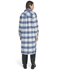 Levi's Women's Regular Long Wool Blend Plaid Coat