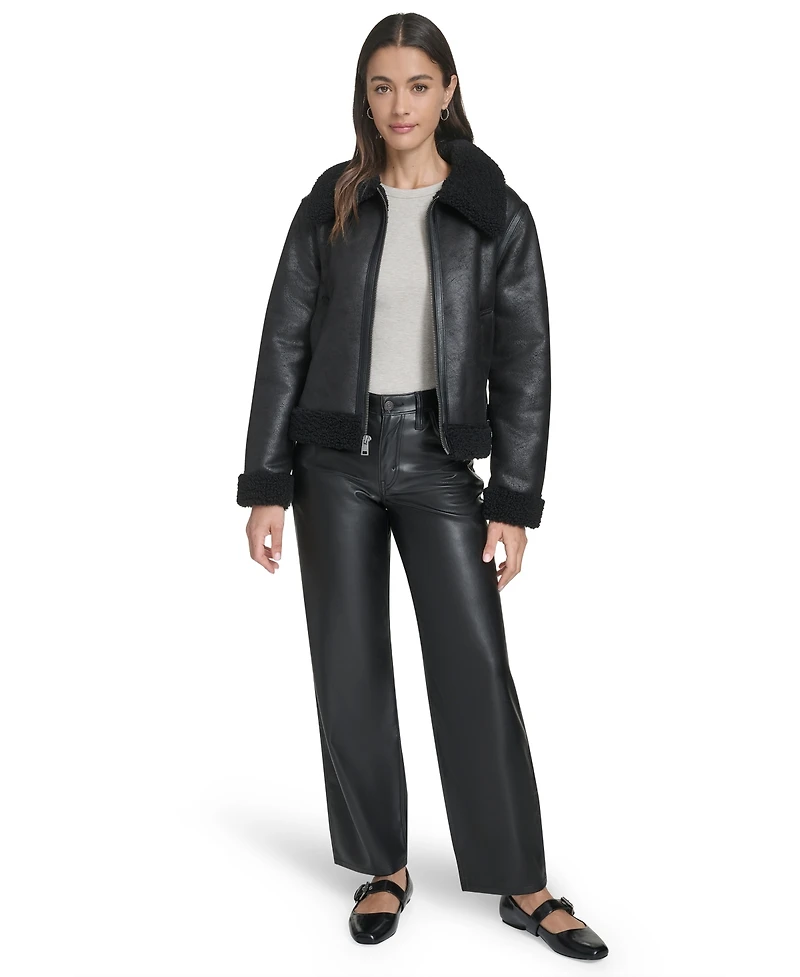 Levi's Women's Regular Faux Shearling Aviator Jacket