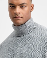 Alfani Men's Textured Zig-Zag Turtleneck Sweater, Macy's Exclusive