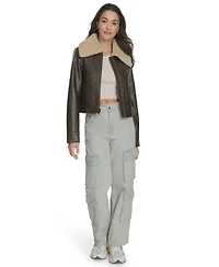 Levi's Women's Regular Faux Leather Aviator Jacket