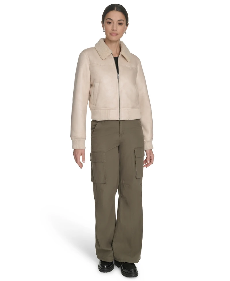 Levi's Women's Regular Faux Shearling Western Bomber Jacket