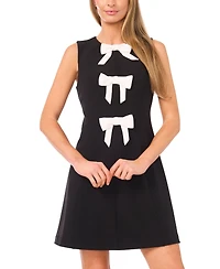 CeCe Women's Attached Bows Sleeveless Mini Dress