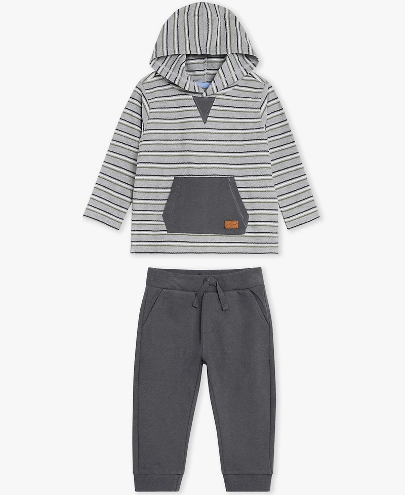 7 For All Mankind Baby Boys 2-Piece Striped Hoodie and Joggers Set