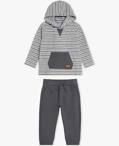 7 For All Mankind Baby Boys 2-Piece Striped Hoodie and Joggers Set