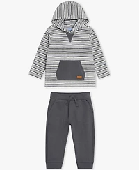 7 For All Mankind Baby Boys 2-Piece Striped Hoodie and Joggers Set