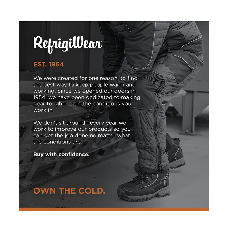 RefrigiWear Men's Crossover Hiker Boot Waterproof Work Boots, Lightweight & Slip-Resistant, Freezing Temps Comfort