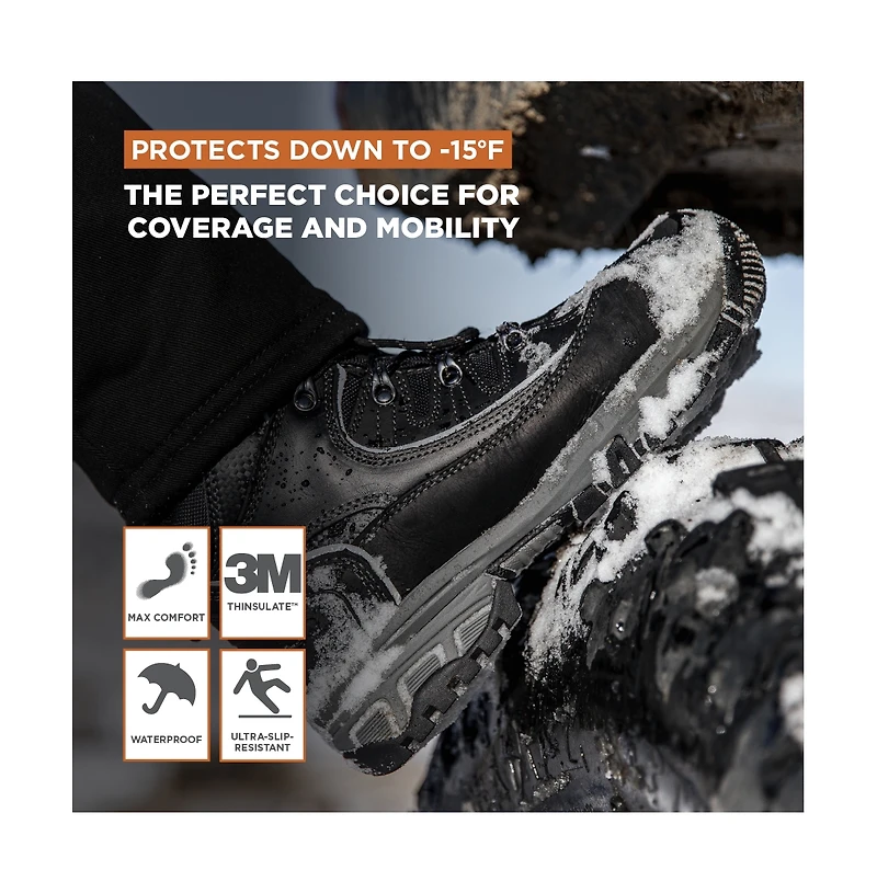 RefrigiWear Men's Frostline Hiker Boot - Waterproof, Anti-Slip, and Insulated for Extreme Cold