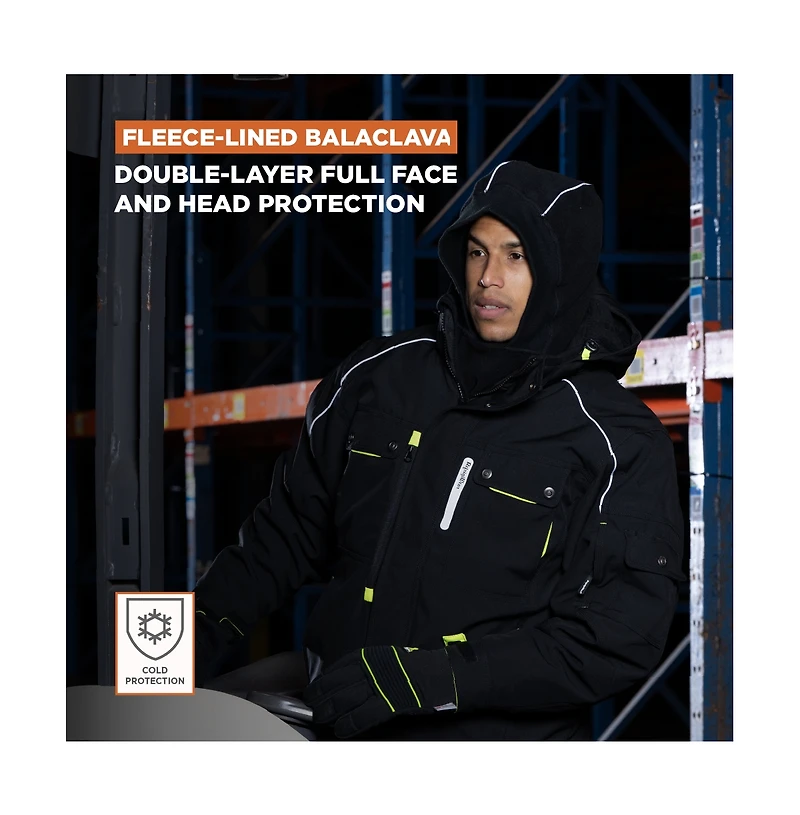 RefrigiWear Men's Extreme Hooded Balaclava | 3-in-1 Cold Weather Insulated Face & Neck Protection