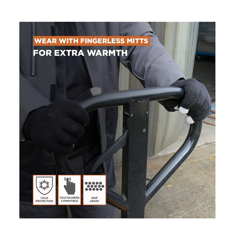 RefrigiWear Men's Touchscreen Gloves - Warm & Durable with Conductive Fingertips