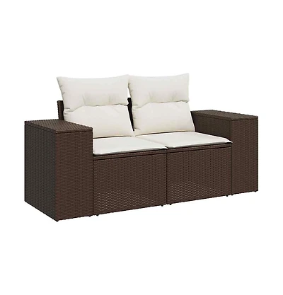 vidaXL Garden Sofa Brown